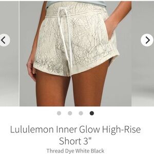 Lulu lemon inner glow high rise shorts size 6